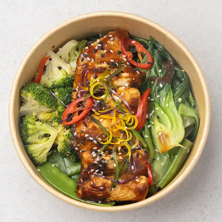 Teriyaki Fish with Asian Steamed Vegetables